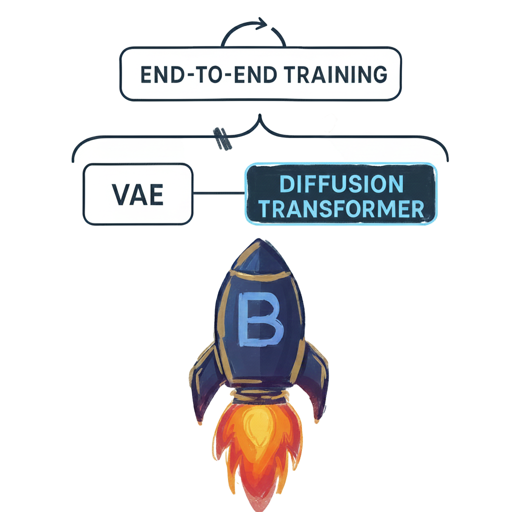 End-to-End Training: VAE + Diffusion Transformer